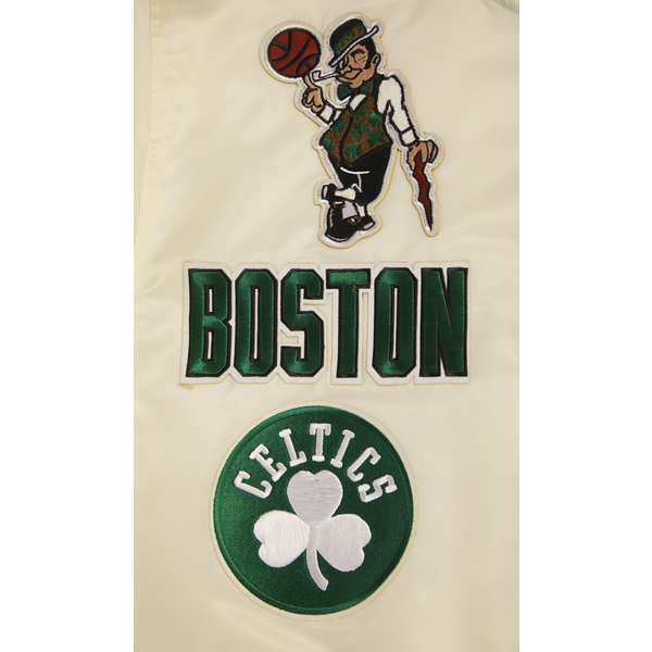 Pro Standard BOSTON CELTICS SATIN JACKET - Men's - Eggshell - Image 6