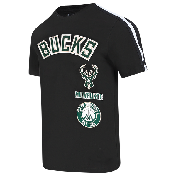Pro Standard BUCKS RETRO CLASSIC SJ STRIPED TEE - Men's - Black - Image 3