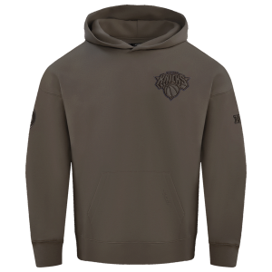 Pro Standard Knicks Neutral Drop Shoulder Pullover Hoodie - Men's - Dark Taupe