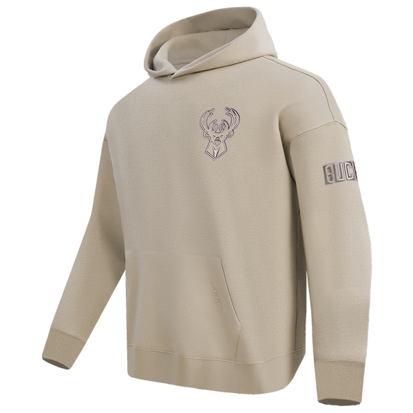 Pro Standard BUCKS NEUTRAL DROP SHOULDER FLC PO HOODIE - Men's - Taupe - Image 3