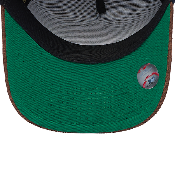 Mitchell & Ness Braves Denim Cord Pro Pinch Cap - Adult - Brown/Navy - Image 5