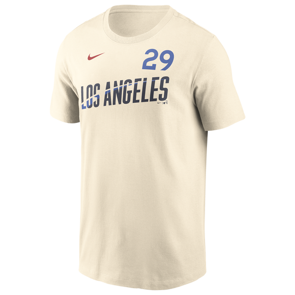 Nike MLB Los Angeles Dodgers Name and Number SS T - Men's - Natural - Image 2