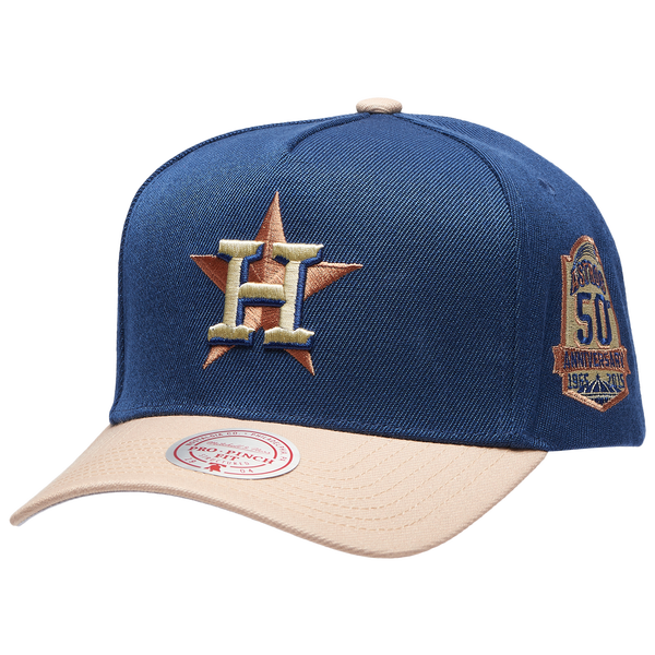 Mitchell & Ness Astros Navy & Tan Pro Pinch Cap - Adult - Tan/Navy