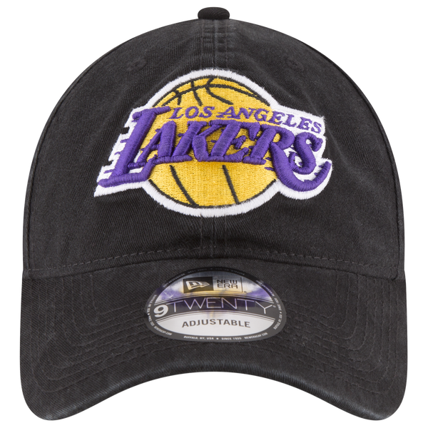 New Era Lakers Core Classic 2.0 9TWENTY Adjustable Hat - Men's - Black/Black - Image 3