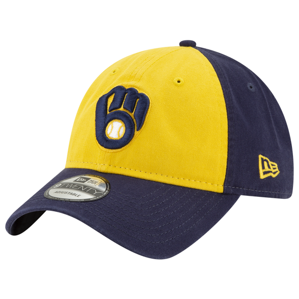 New Era Brewers 2020 Game Cap - Men's - Navy/Yellow