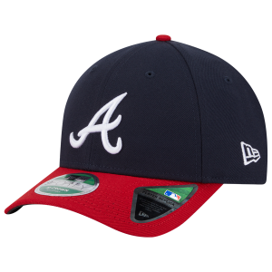 New Era Braves Player Replica 9FORTY Cap - Men's - Navy/Red