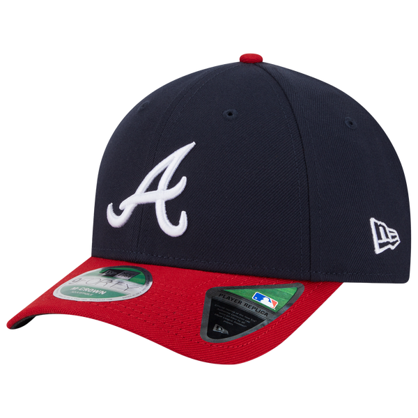 New Era Braves Player Replica 9FORTY Cap - Men's - Navy/Red