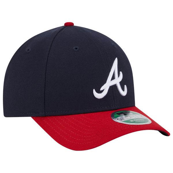 New Era Braves Player Replica 9FORTY Cap - Men's - Navy/Red - Image 3