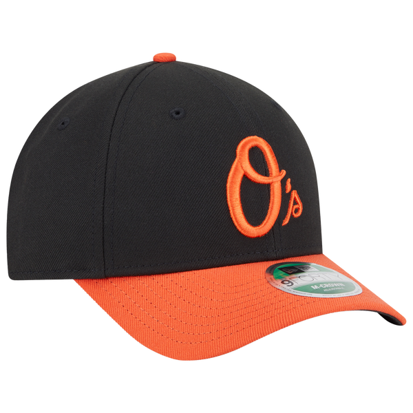 New Era Orioles Player Replica 9FORTY Cap - Men's - Black/Orange - Image 3