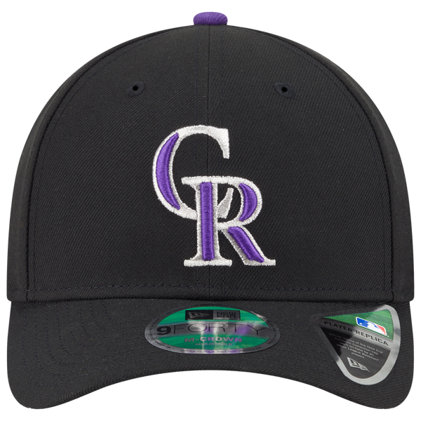 New Era Rockies Player Replica 9FORTY Cap - Men's - Black/Purple - Image 2