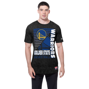 New Era Warriors Washed Short Sleeve T-Shirt - Men's - Black