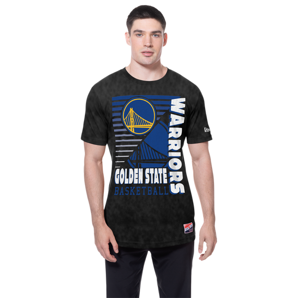 New Era Warriors Washed Short Sleeve T-Shirt - Men's - Black