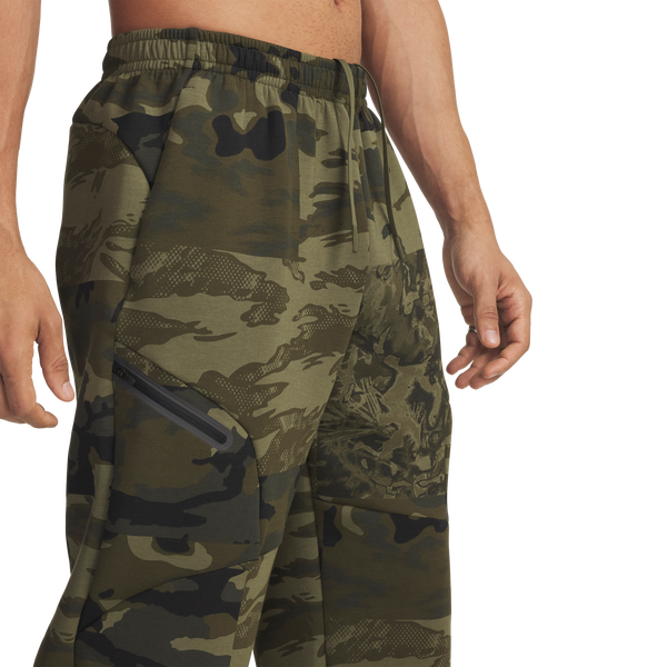 Under Armour Unstoppable Fleece Camo Pants - Men's - Black/Marine Od Green