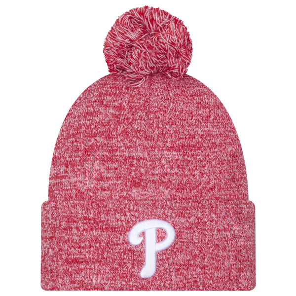 New Era Phillies Marl Pom Knit - Adult - Red