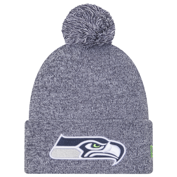 New Era Seahawks Marl Pom Knit - Adult - Navy