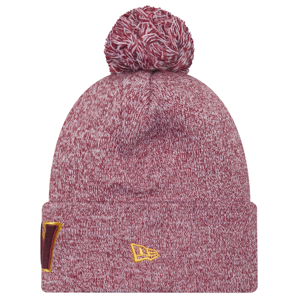 New Era Commanders Marl Pom Knit - Adult - Red - Image 2