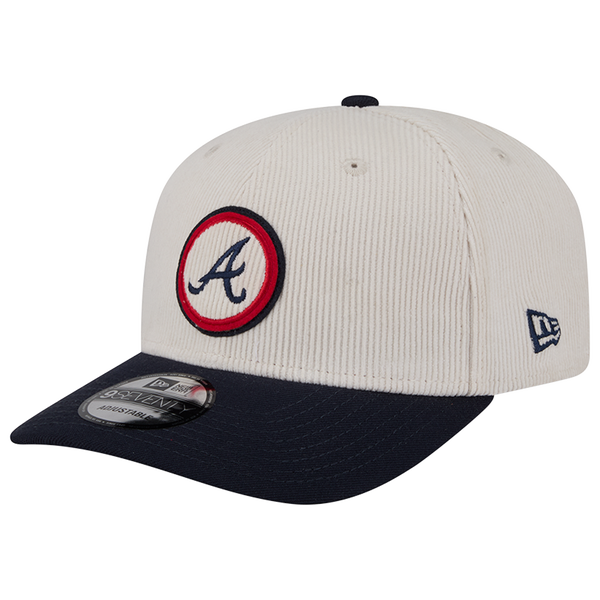 New Era Braves 9Seventy Cord Loyal Cap - Adult - White/Navy