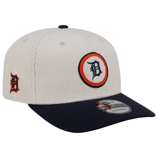 New Era Tigers 9Seventy Cord Loyal Cap - Adult - White/Navy - Image 3