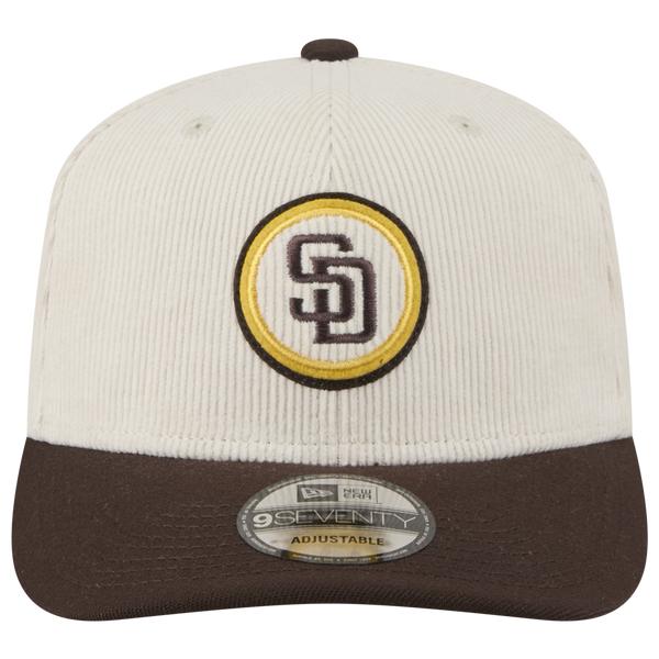New Era Padres 9Seventy Cord Loyal Cap - Adult - White/Brown - Image 2
