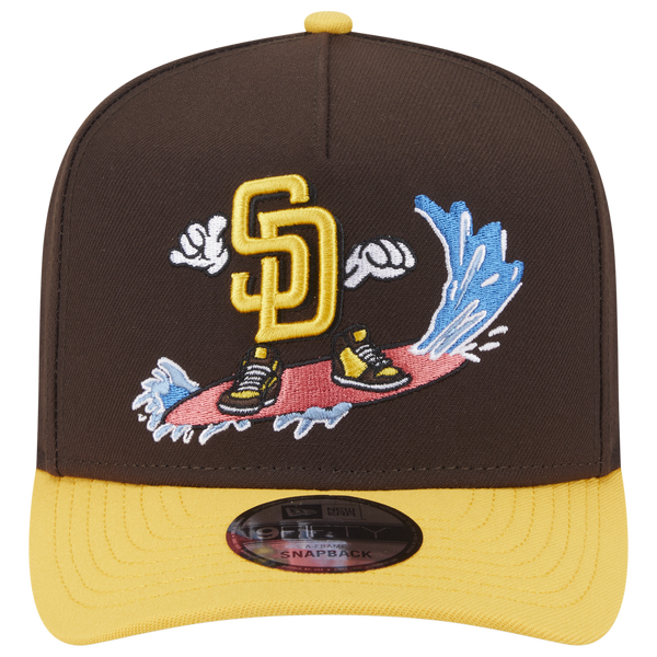 New Era Padres 9Fifty A-Frame Cartoon Cap - Adult - Yellow/Brown - Image 2