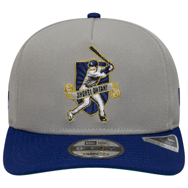 New Era Dodgers 9Fifty A-Frame Player Cap - Adult - Navy/Grey - Image 2
