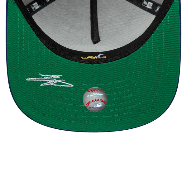 New Era Dodgers 9Fifty A-Frame Player Cap - Adult - Navy/Grey - Image 7