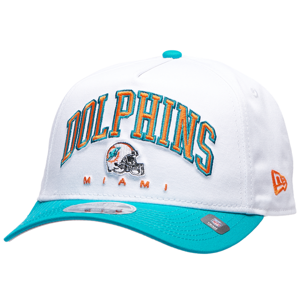 New Era Dolphins 9Forty A-Frame 2T Arch Cap - Adult - White/Teal