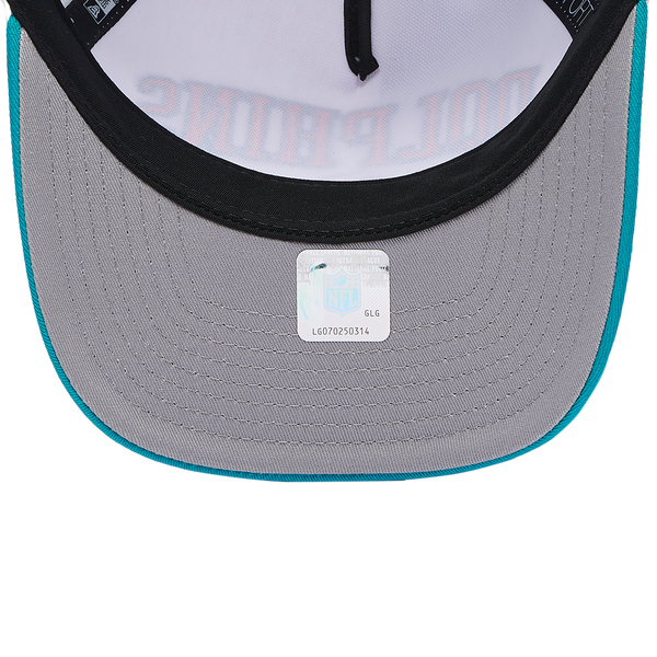 New Era Dolphins 9Forty A-Frame 2T Arch Cap - Adult - White/Teal - Image 5