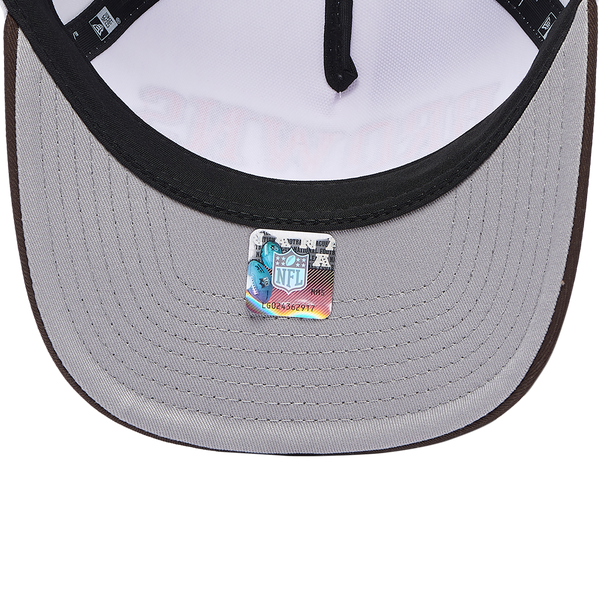 New Era Browns 9Forty A-Frame 2T Arch Cap - Adult - White/Brown - Image 5