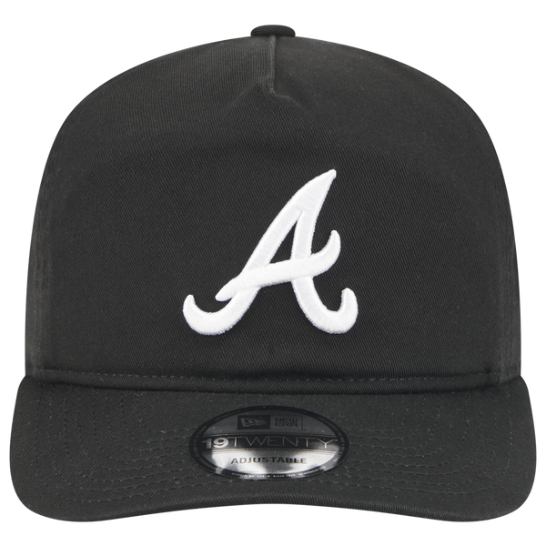 New Era Braves Core 19TWENTY Cap - Adult - Black/Black/White - Image 2