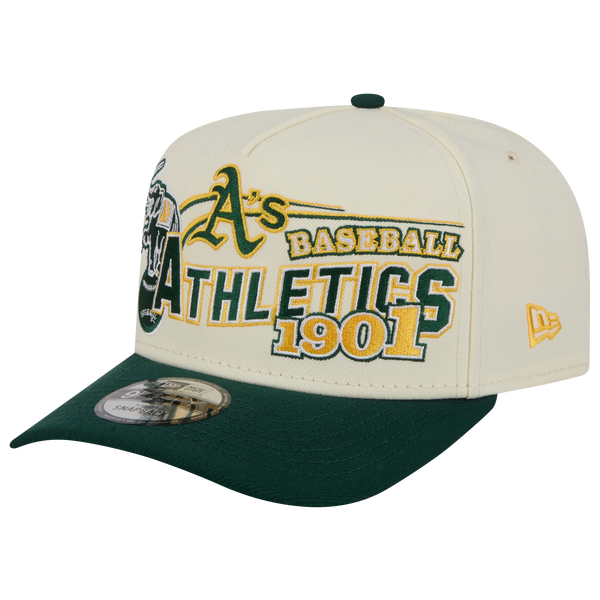 New Era Athletics 9FIFTY A-Frame Classic Cap - Adult - White/Green