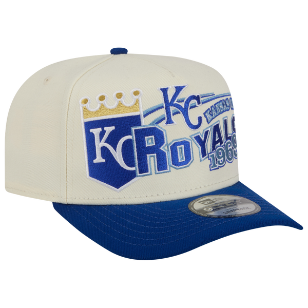 New Era Royals 9FIFTY A-Frame Classic Cap - Adult - White/Blue - Image 3