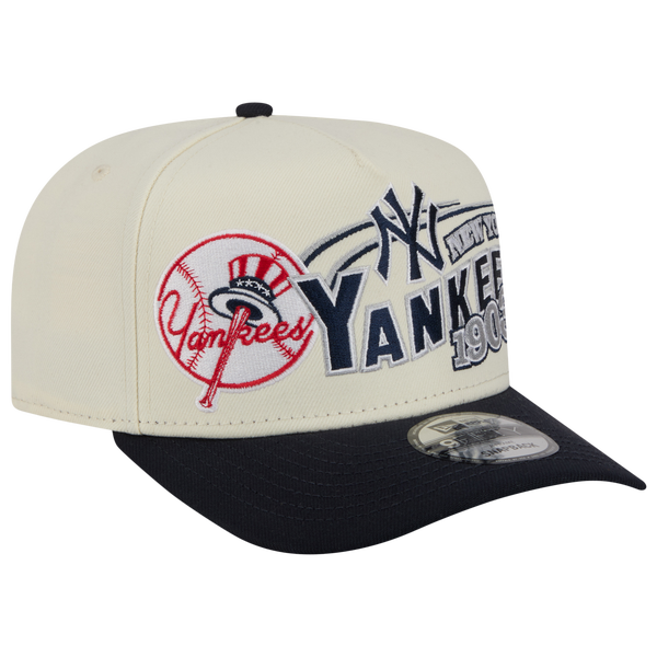 New Era Yankees 9FIFTY A-Frame Classic Cap - Adult - White/Navy - Image 3