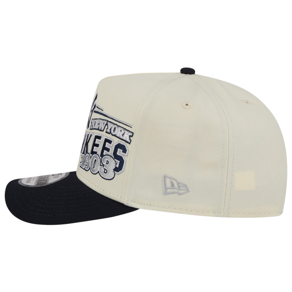 New Era Yankees 9FIFTY A-Frame Classic Cap - Adult - White/Navy - Image 5