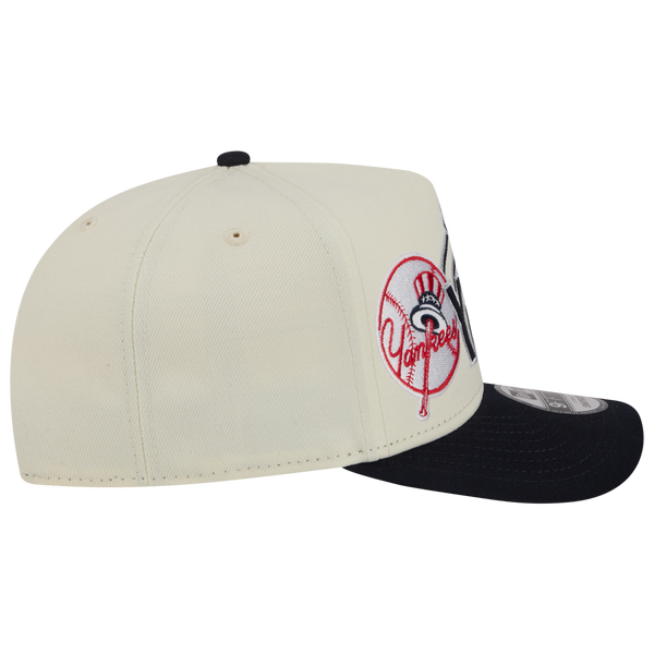 New Era Yankees 9FIFTY A-Frame Classic Cap - Adult - White/Navy - Image 6