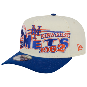 New Era Mets 9FIFTY A-Frame Classic Cap - Adult - White/Blue