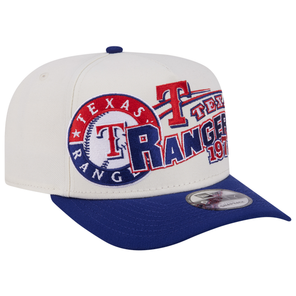 New Era Rangers 9FIFTY A-Frame Classic Cap - Adult - White/Navy - Image 3