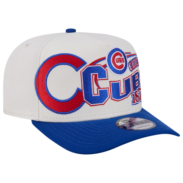 New Era Cubs 9FIFTY A-Frame Classic Cap - Adult - White/Blue - Image 3