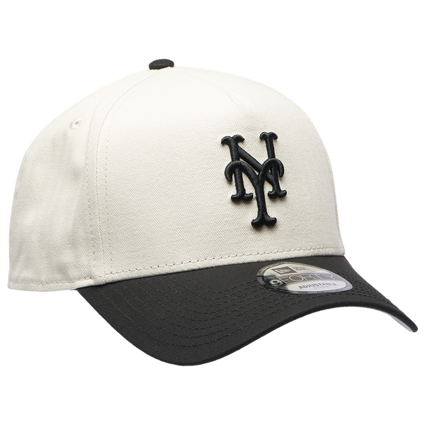 New Era Mets 940AF Herringbone Cap - Adult - Black/White - Image 3