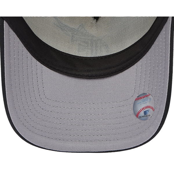 New Era Marlins 940AF Herringbone Cap - Adult - White/Black - Image 5