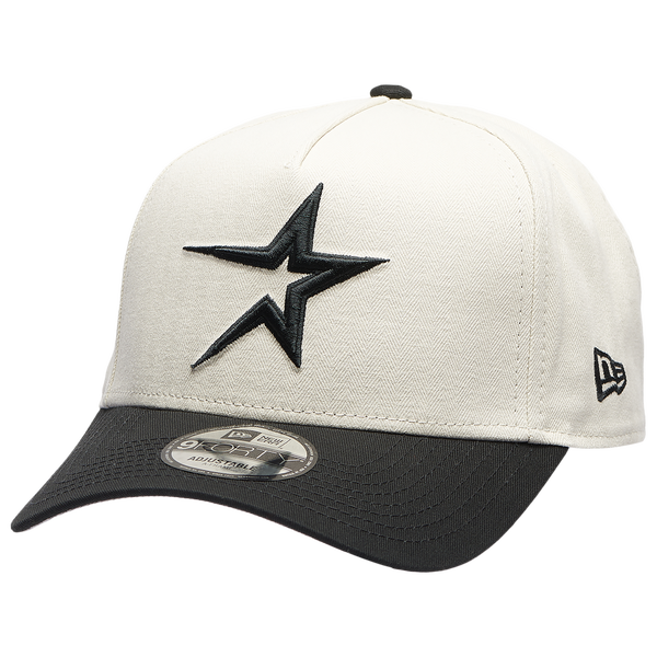 New Era Astros 940AF Herringbone Cap - Adult - White/Black