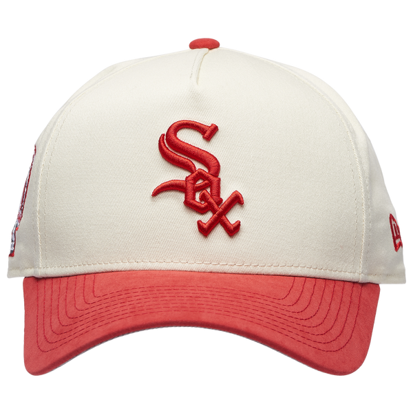 New Era White Sox 9FORTY A-Frame Suede Cap - Adult - Red/White - Image 2