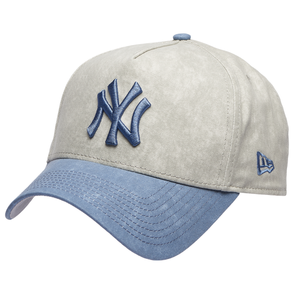 New Era Yankees 9FORTY A-Frame Washed Cap - Adult - Grey/Navy