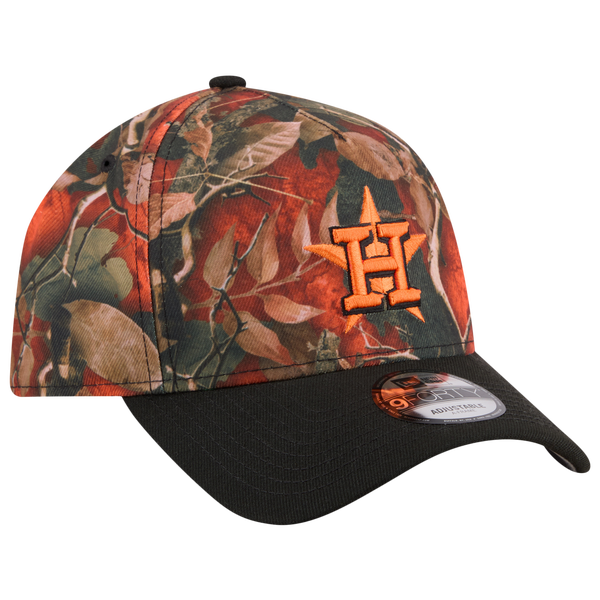 New Era Astros 9FORTY A-Frame Leaves Cap - Adult - Orange/Multi - Image 3