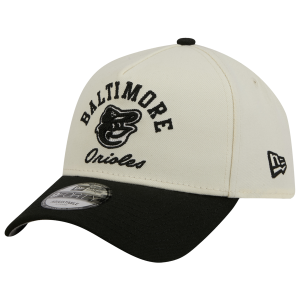 New Era Orioles 9FORTY A-Frame UPSD Arch Cap - Adult - White/Black