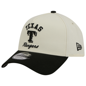 New Era Rangers 9FORTY A-Frame UPSD Arch Cap - Adult - White/Black