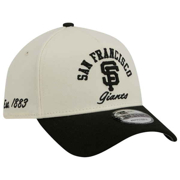 New Era Giants 9FORTY A-Frame UPSD Arch Cap - Adult - White/Black - Image 3