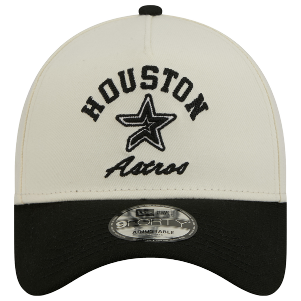 New Era Astros 9FORTY A-Frame UPSD Arch Cap - Adult - White/Black - Image 2