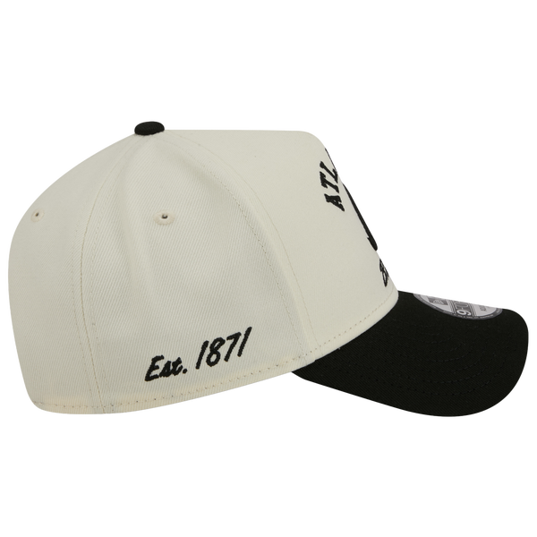 New Era Braves 9FORTY A-Frame Arch Cap - Adult - White/Black - Image 6