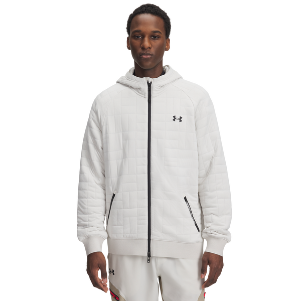 Under Armour Unstoppable Fleece Texture F/Z - Men's - Summit White/Black - Image 3